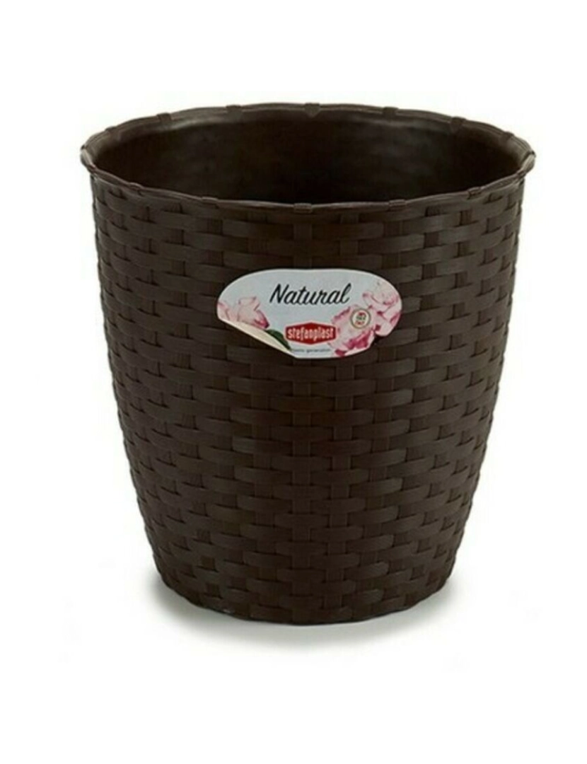 imagem de Vaso Stefanplast Plástico Chocolate 19 x 17,5 x 19 cm (12 Unidades)2