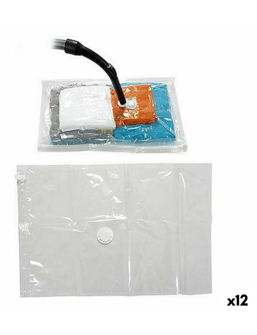 Kipit - Sacos de vácuo 60 x 80 cm Transparente Plástico (12 Unidades)