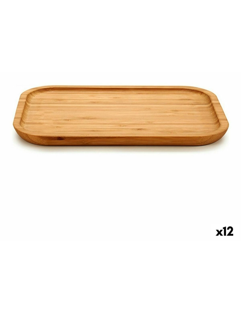 imagem de bandeja de aperitivos Castanho Bambu 18 x 1,5 x 25 cm (12 Unidades)1