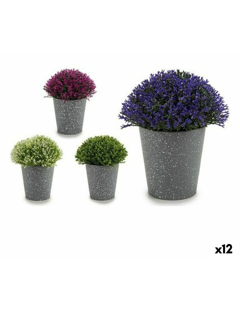 Ibergarden - Planta Decorativa Plástico 14 x 15 x 14 cm (12 Unidades)