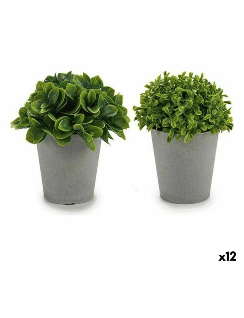 Ibergarden - Planta Decorativa Plástico 13 x 17 x 13 cm (12 Unidades)