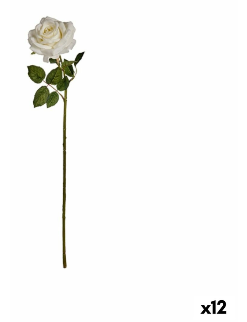 Ibergarden - Flor Decorativa Branco Papel Plástico (12 Unidades)