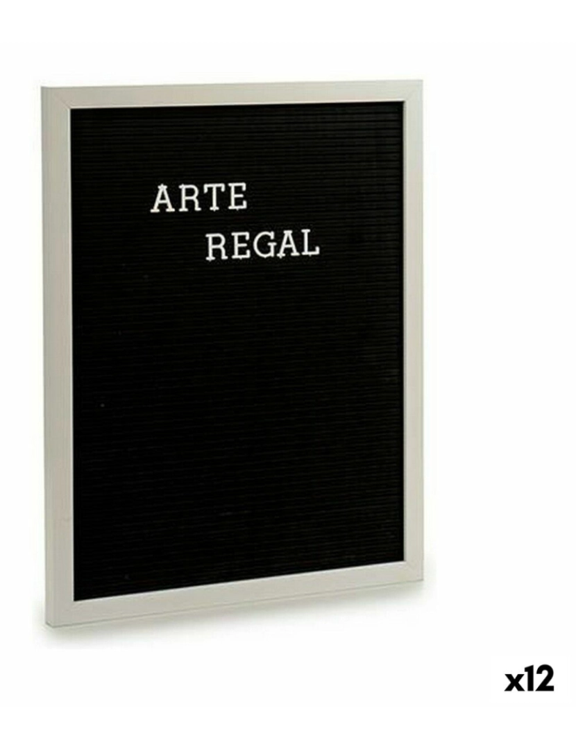 Gift Decor - Pintura Preto Branco Painel 144 Letras (2,5 x 50,5 x 40,5 cm) (12 Unidades)