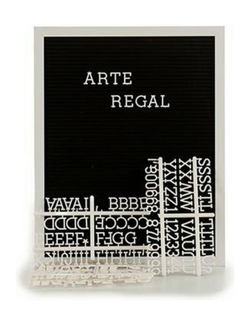 imagem de Pintura Preto Branco Painel 144 Letras (2,5 x 50,5 x 40,5 cm) (12 Unidades)3