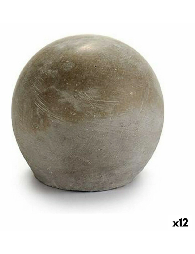 Gift Decor - Figura Decorativa Cinzento Cimento Bol (10 x 10 x 10 cm) (12 Unidades)