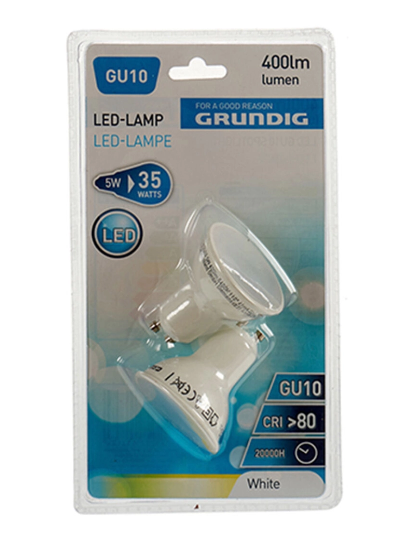 imagem de Lâmpada LED Grundig 6400 K Branco 5 W GU10 400 lm (5 x 6 x 5 cm) (10 Unidades)2