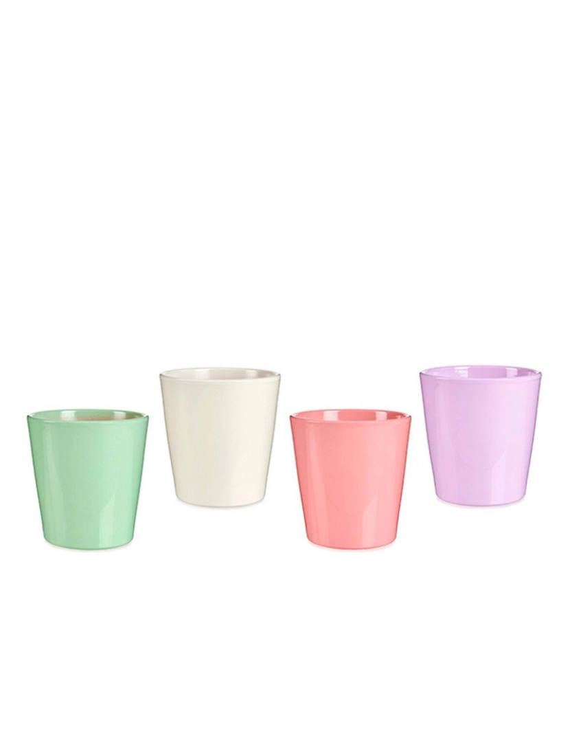 imagem de Vaso Cor de Rosa Lilás Branco Verde Argila (16,5 x 16 x 16,5 cm) (120 Unidades)3