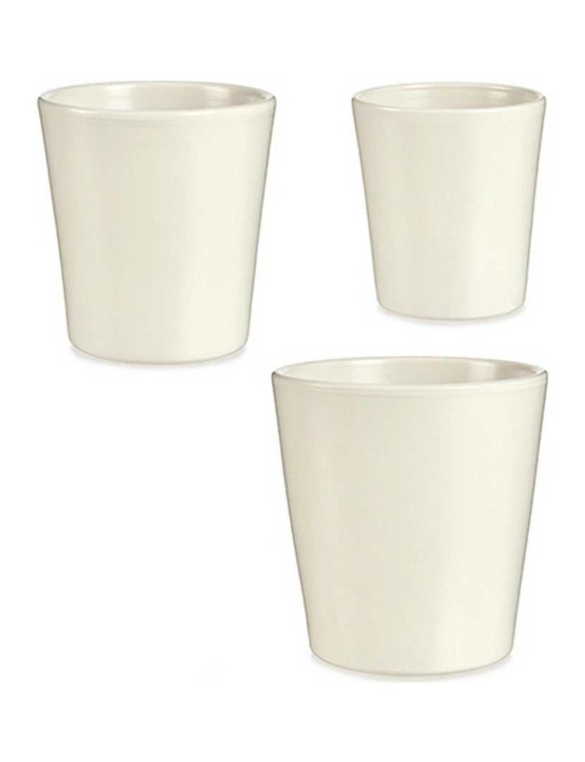 imagem de Conjunto de Vasos Branco Argila (6 Unidades)2