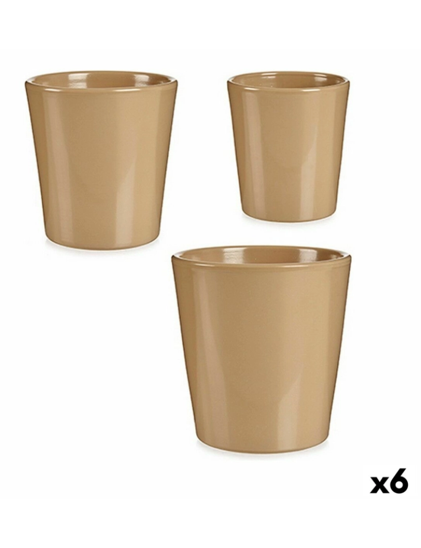 imagem de Conjunto de Vasos Bege Argila (6 Unidades)1