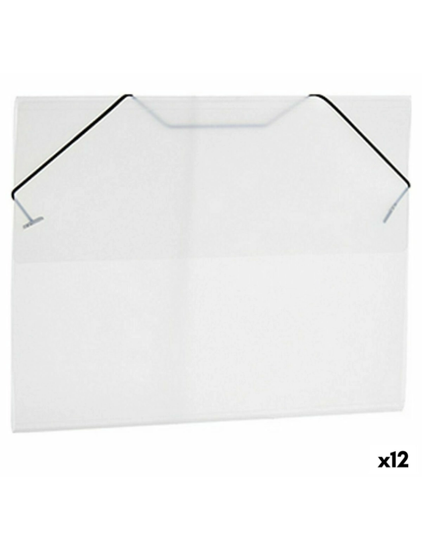 Pincello - Pasta Preto Transparente A4 (26 x 1 x 35,5 cm) (12 Unidades)