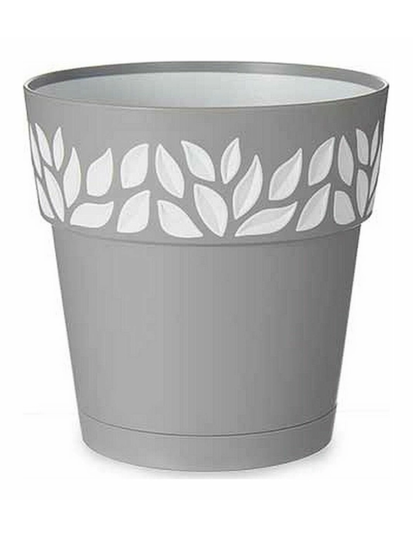 imagem de Vaso Autoirrigável Stefanplast Cinzento 15 x 15 x 15 cm Branco Plástico (12 Unidades)2
