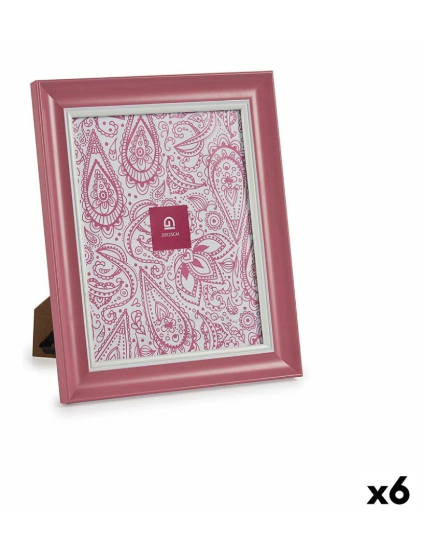 Gift Decor - Moldura de Fotos Cristal Cor de Rosa Plástico (6 Unidades) (2 x 31 x 26 cm)