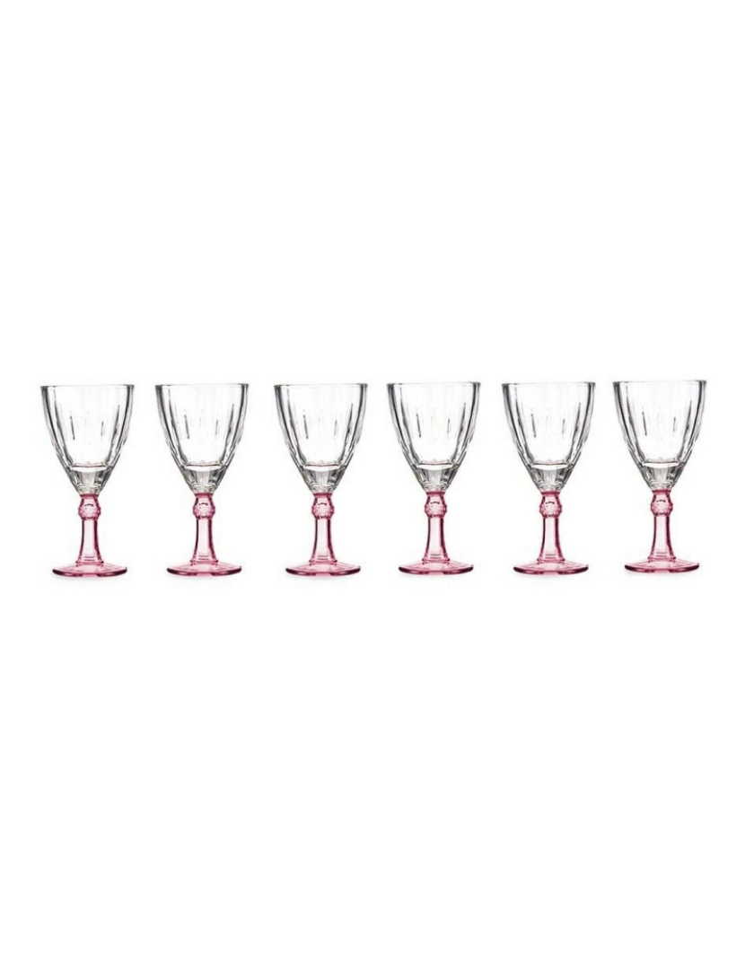 imagem de Copo para vinho Cristal Cor de Rosa 6 Unidades (275 ml)2