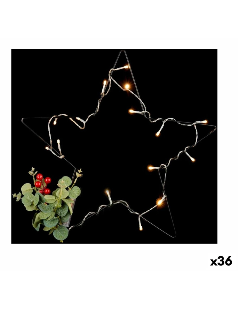 Krist+ - Estrela de Natal Leve LED Vermelho Preto Verde (36 Unidades)