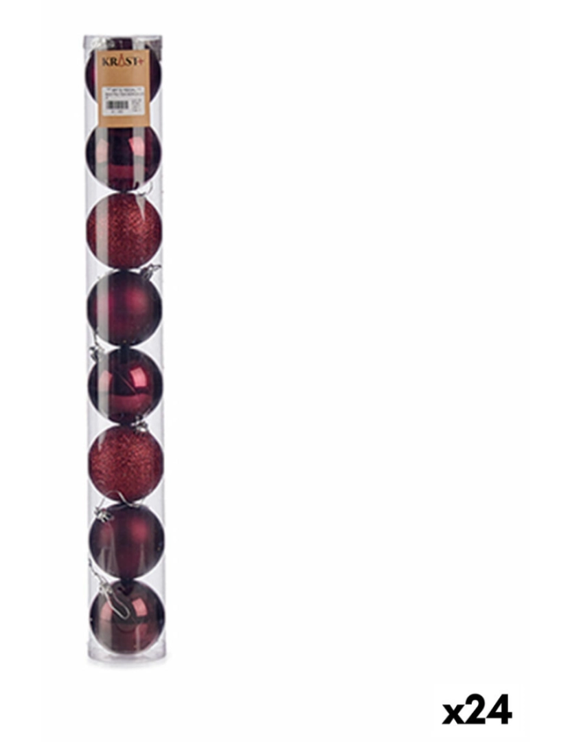 imagem de Conjunto de bolas de Natal Roxo Plástico Ø 7 cm (24 Unidades)1