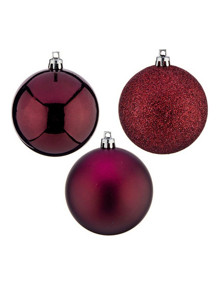 imagem de Conjunto de bolas de Natal Roxo Plástico Ø 7 cm (24 Unidades)3