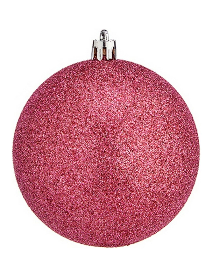 imagem de Conjunto de bolas de Natal Cor de Rosa Plástico Ø 8 cm (24 Unidades)3