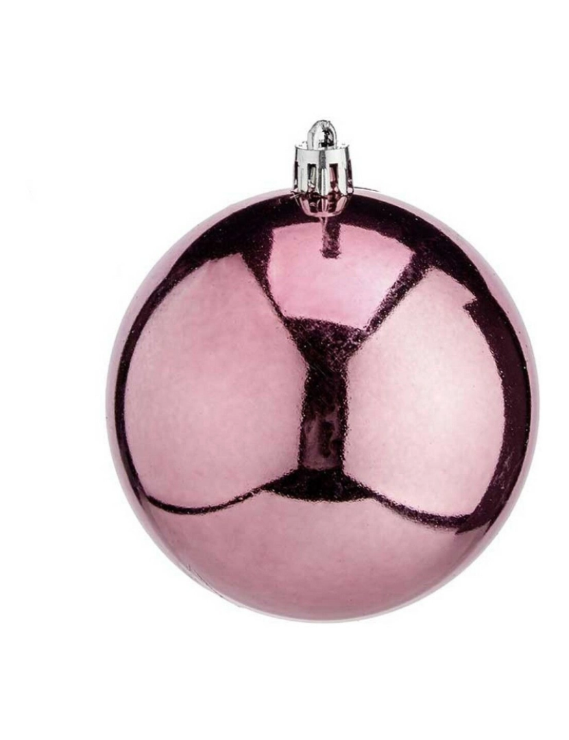 imagem de Conjunto de bolas de Natal Cor de Rosa Plástico 8 x 9 x 8 cm (24 Unidades)3