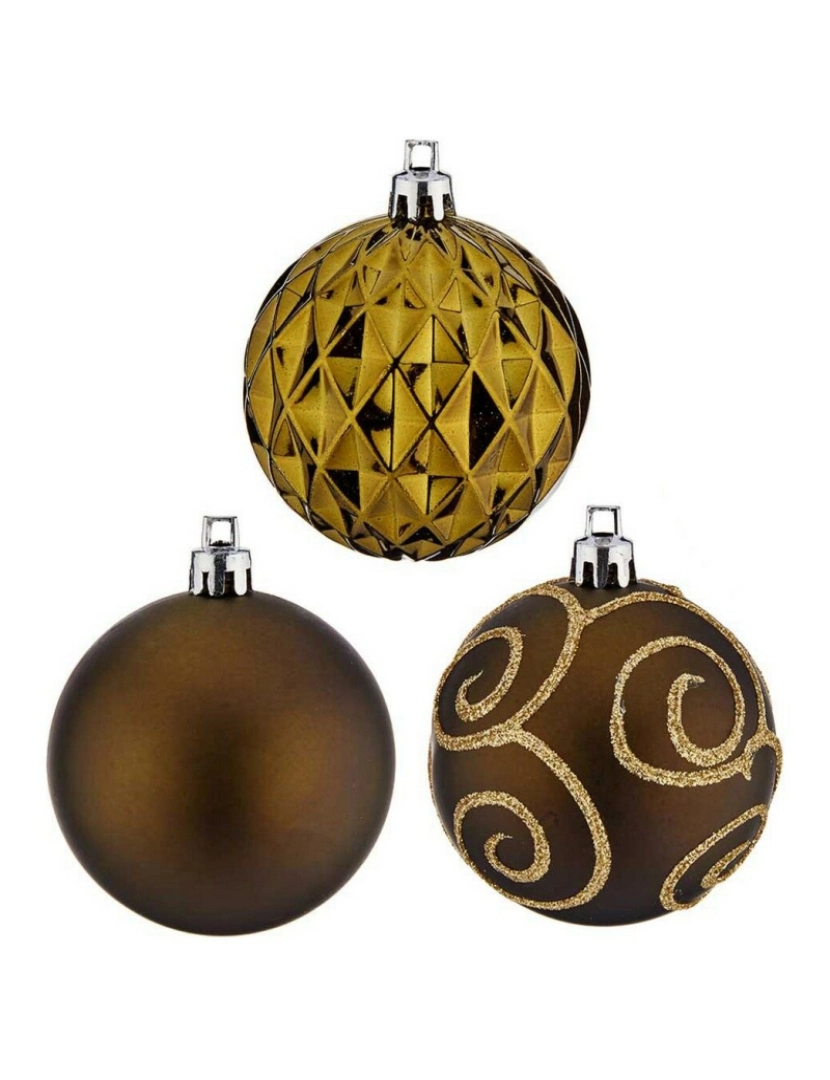 imagem de Conjunto de bolas de Natal Verde Plástico Ø 6 cm (12 Unidades)3