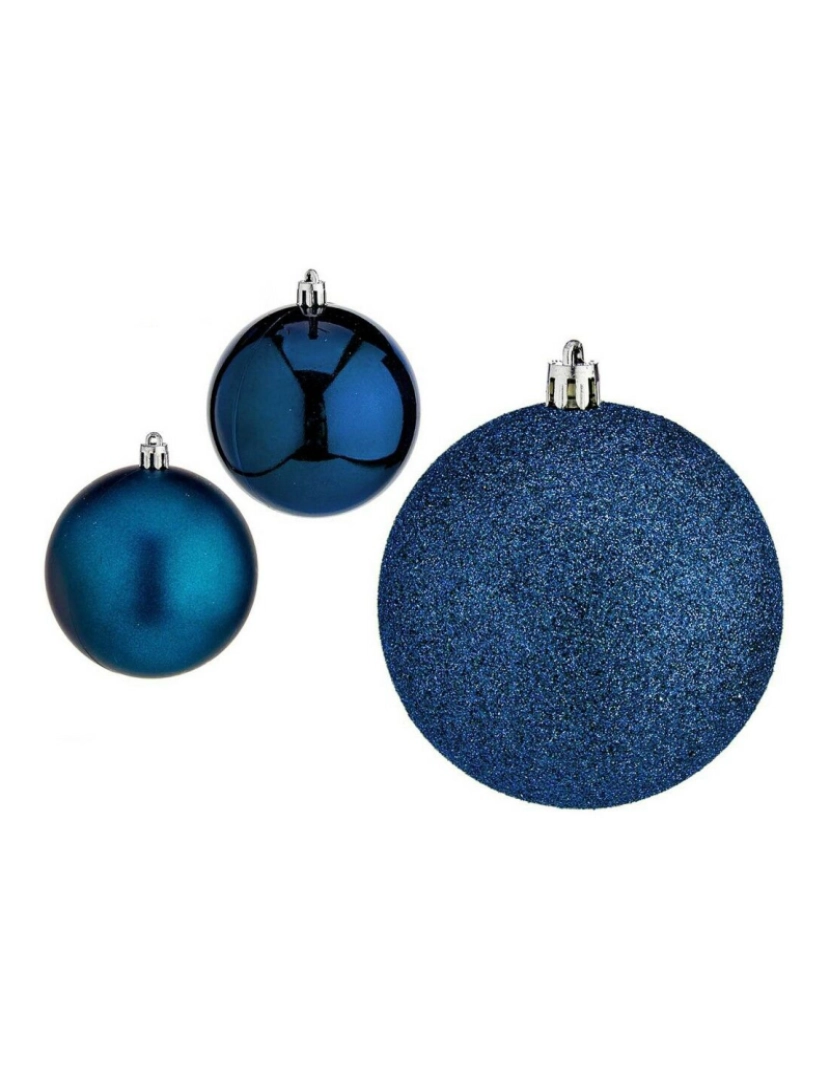 imagem de Conjunto de bolas de Natal Azul Plástico 8 x 9 x 8 cm (12 Unidades)3