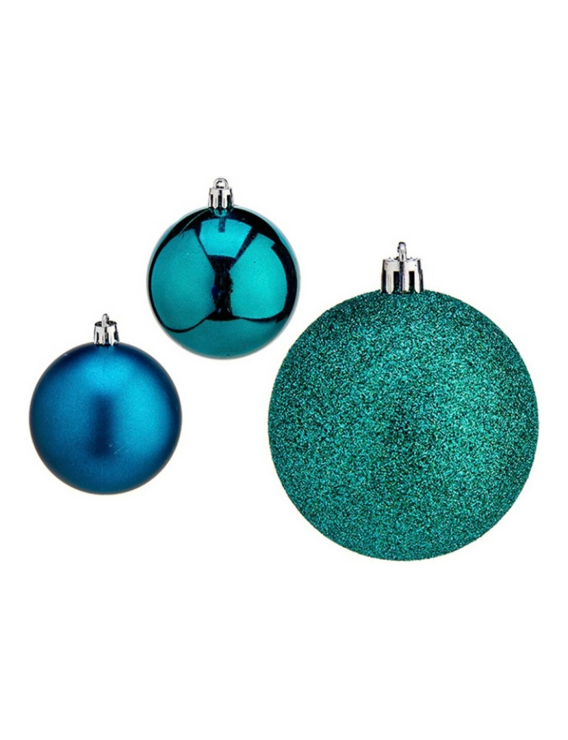 imagem de Conjunto de bolas de Natal Azul Plástico Ø 7 cm (12 Unidades)3