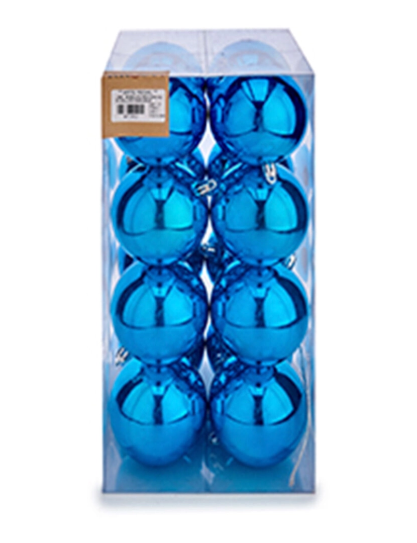 imagem de Conjunto de bolas de Natal Azul Plástico 8 x 9 x 8 cm (12 Unidades)2