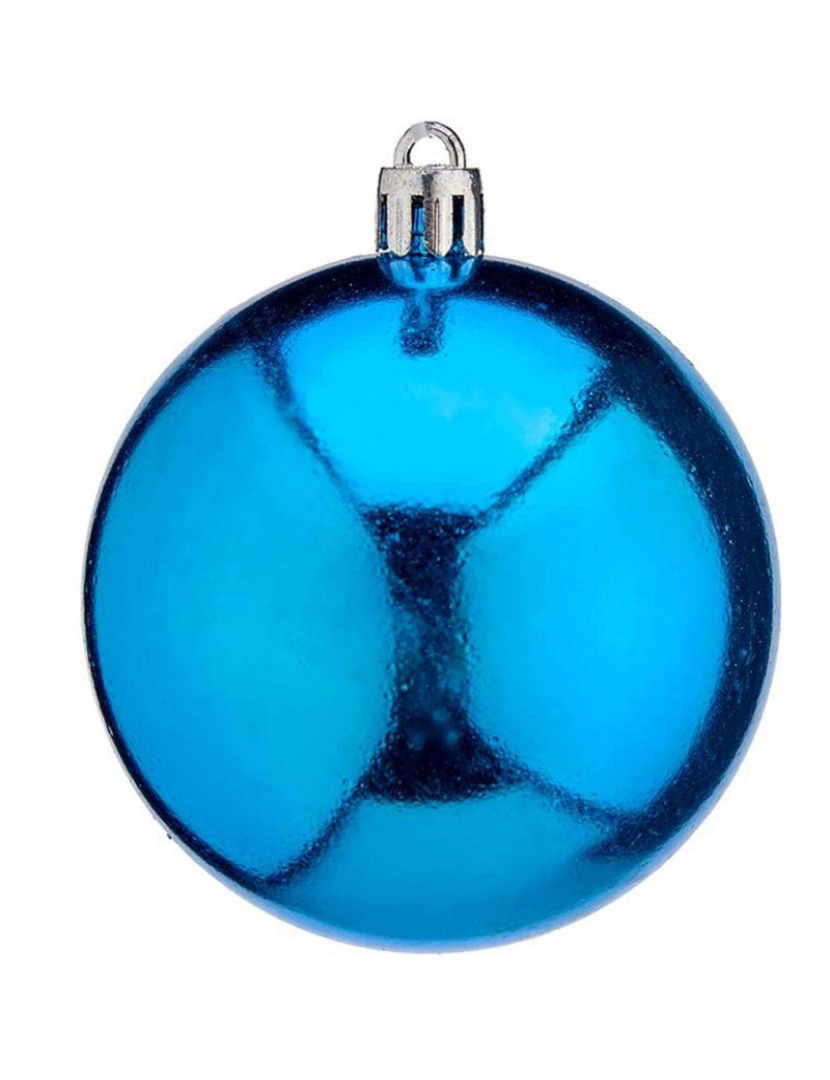 imagem de Conjunto de bolas de Natal Azul Plástico Ø 7 cm (12 Unidades)3