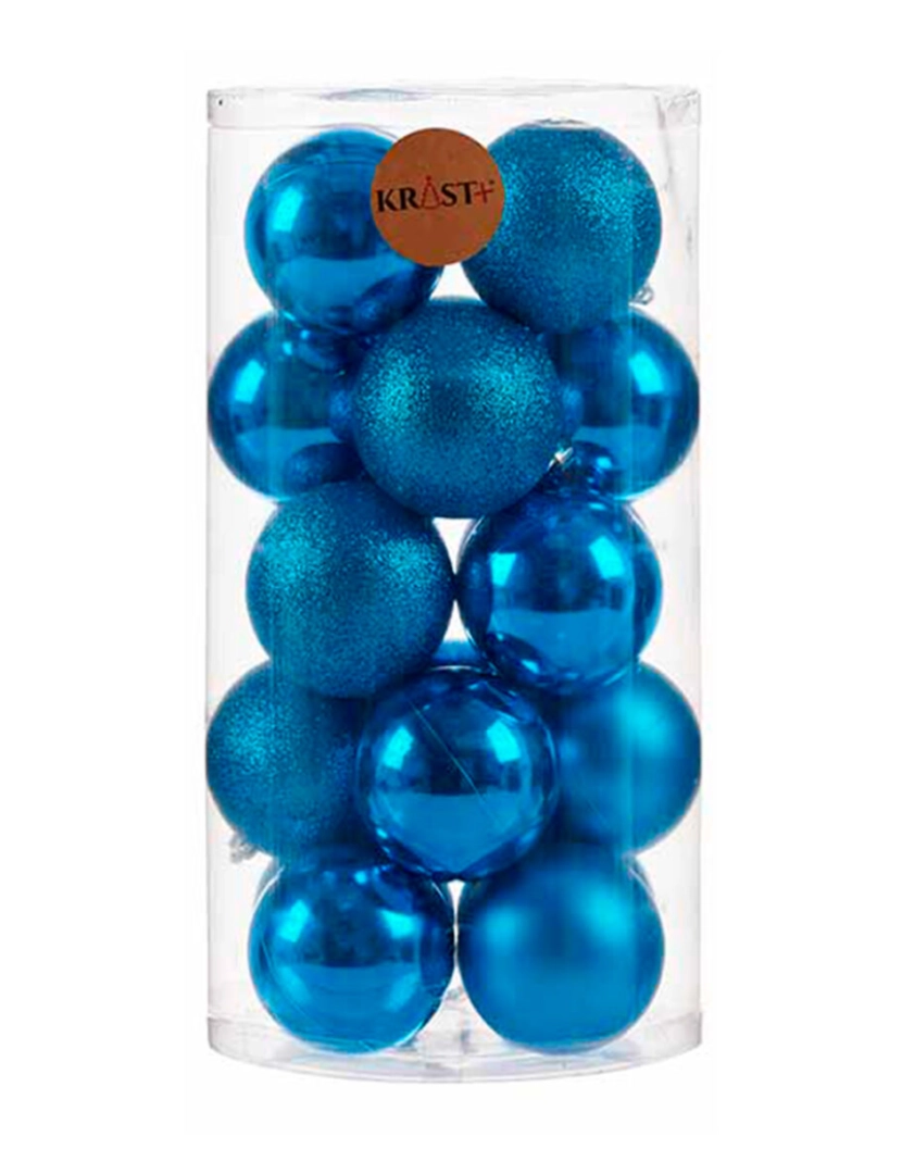 imagem de Conjunto de bolas de Natal Azul PVC (12 Unidades)2