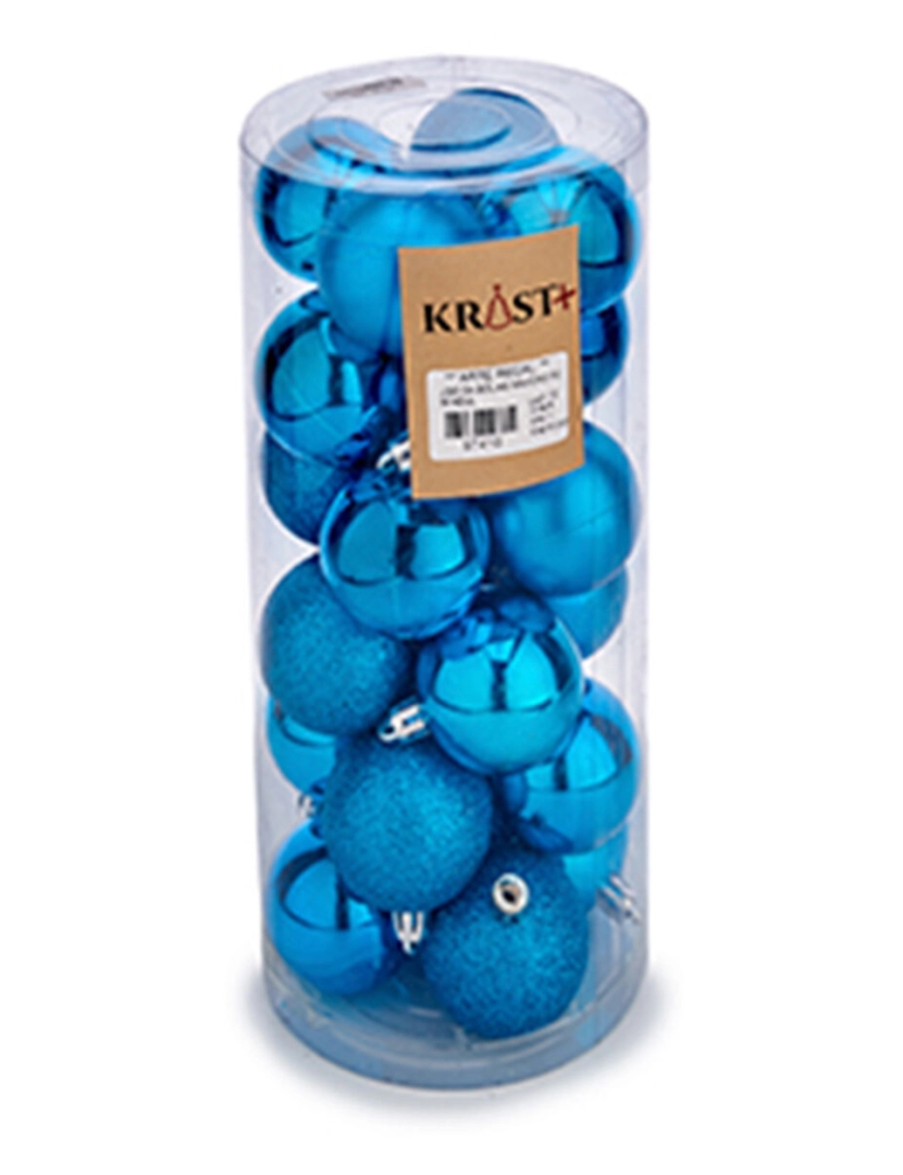 imagem de Conjunto de bolas de Natal Azul Plástico 5 x 6 x 5 cm (12 Unidades)2