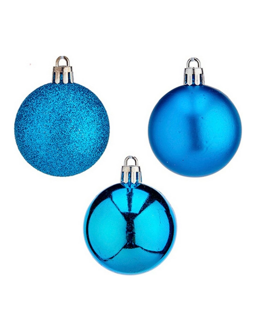 imagem de Conjunto de bolas de Natal Azul Plástico 5 x 6 x 5 cm (12 Unidades)3