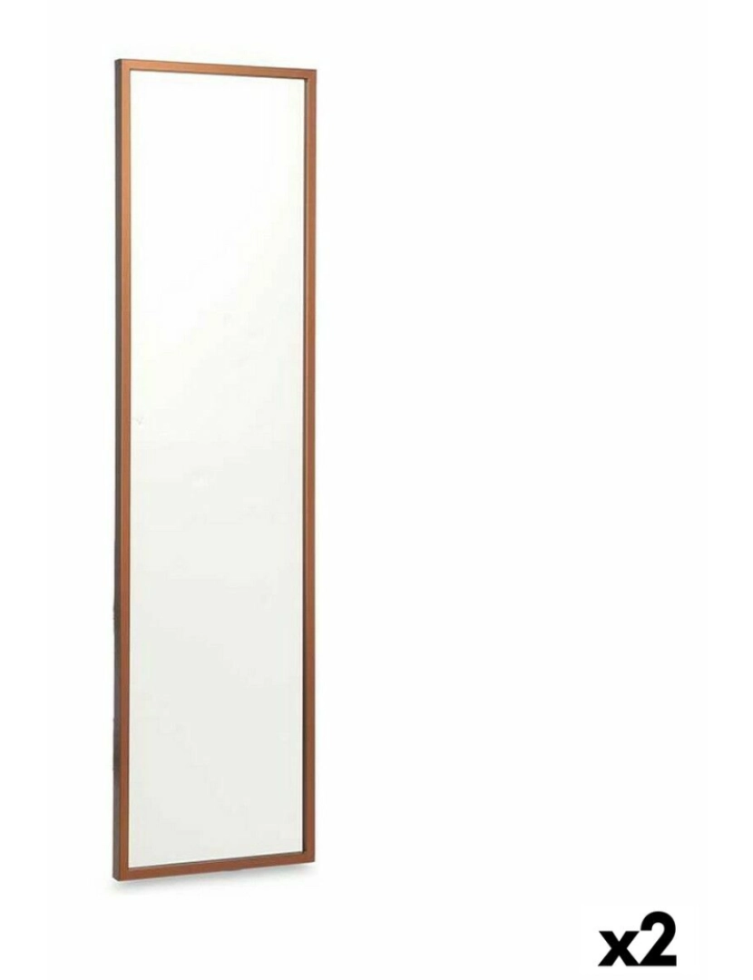 Gift Decor - Espelho de parede 30 x 120 cm Bronze Madeira MDF (2 Unidades)