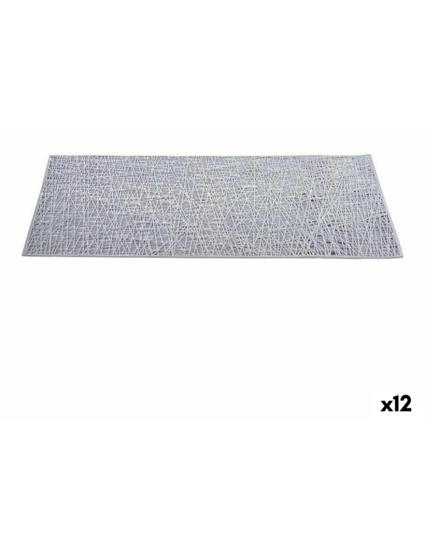 Kinvara - Individuais Prateado Plástico (45 x 0,01 x 30 cm) (12 Unidades)