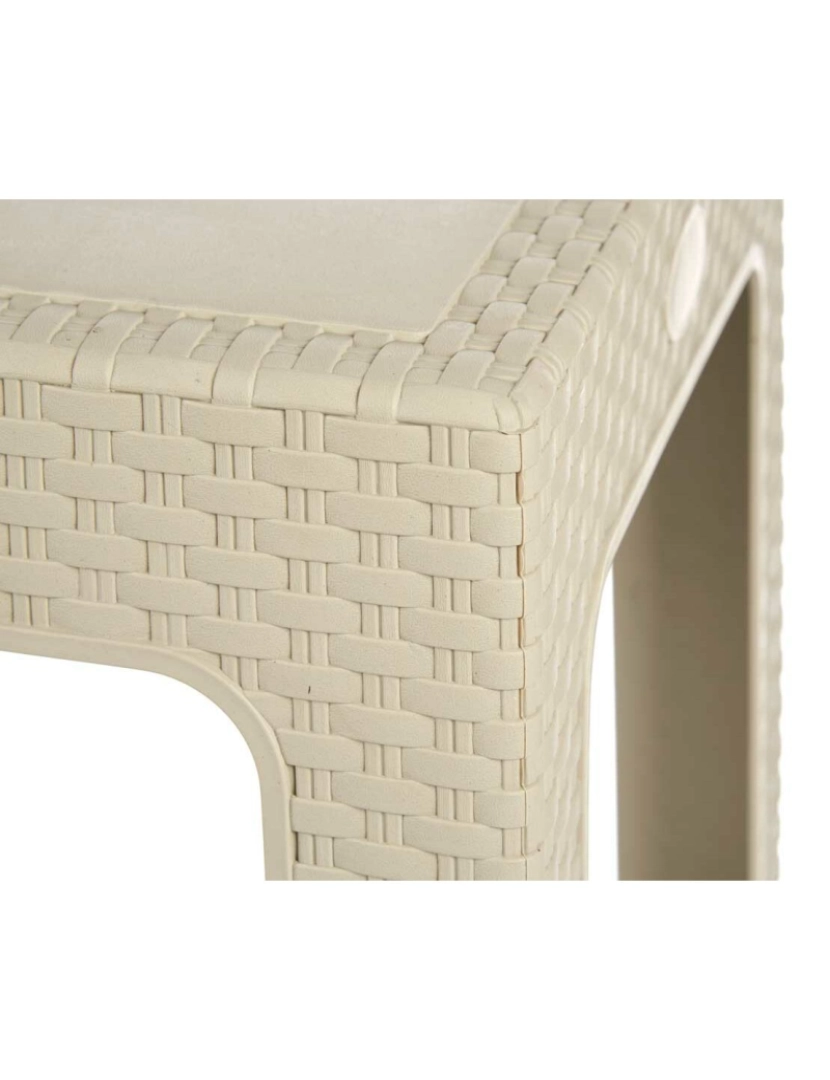 imagem de Mesa Infantil Rattan Creme Plástico 47 x 42,5 x 47 cm (4 Unidades)4