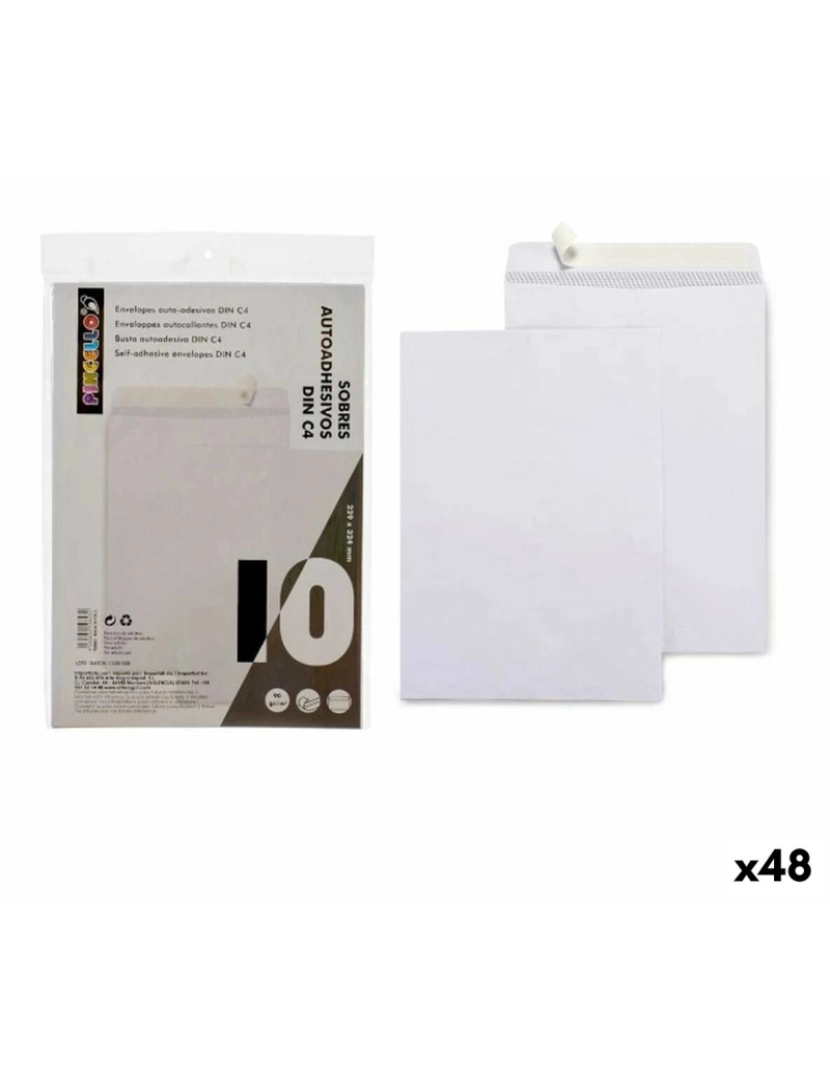 Pincello - Sobrescritos 229 x 324 mm Branco Papel (48 Unidades)