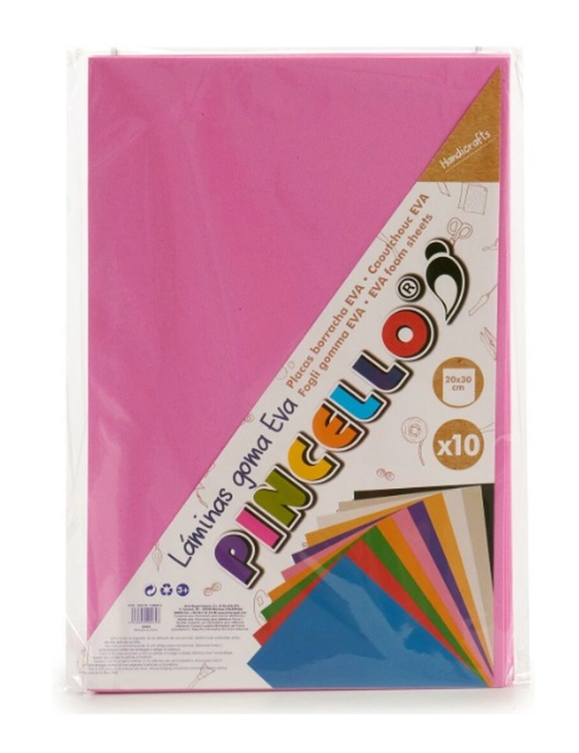 imagem de Borracha Eva Cor de Rosa 30 x 2 x 20 cm (24 Unidades)3