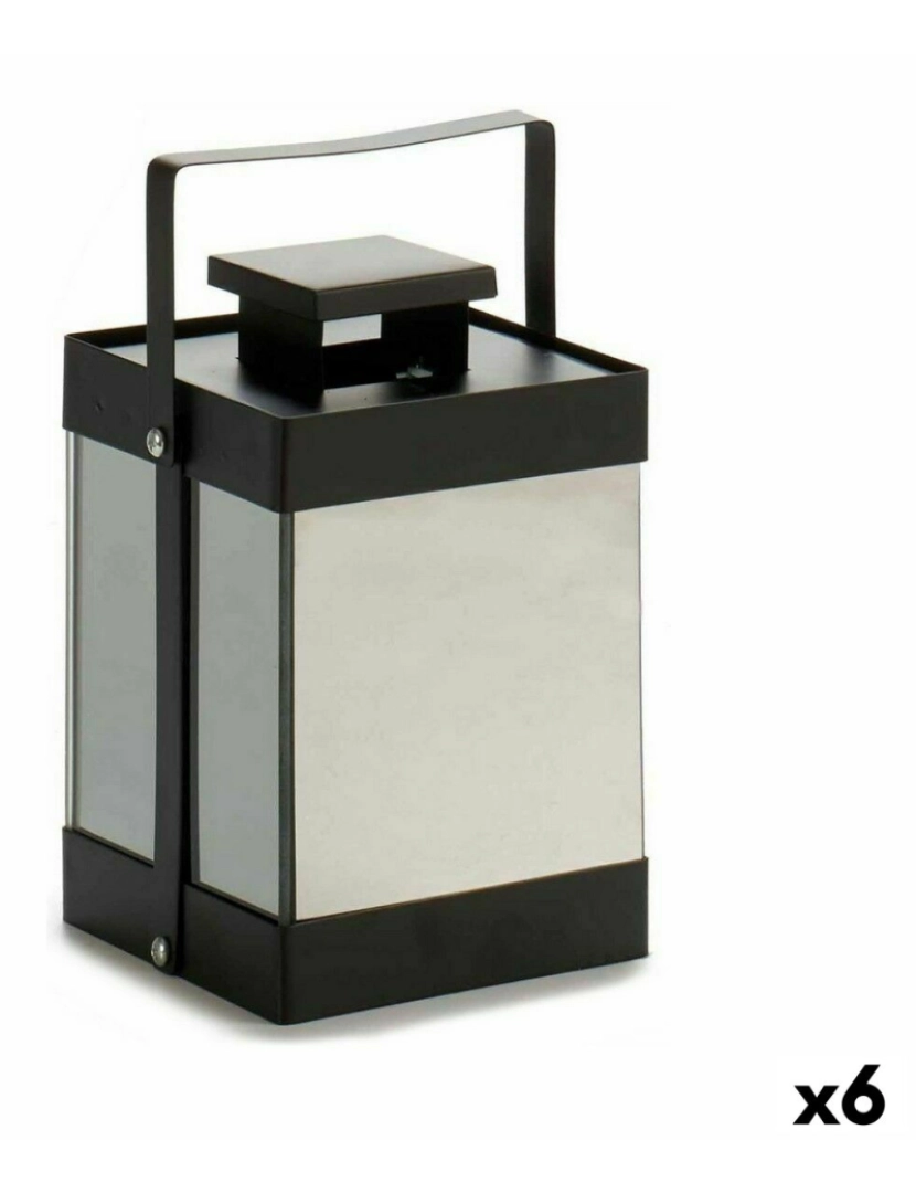 Gift Decor - Lanterna LED Preto Espelho (6 Unidades)
