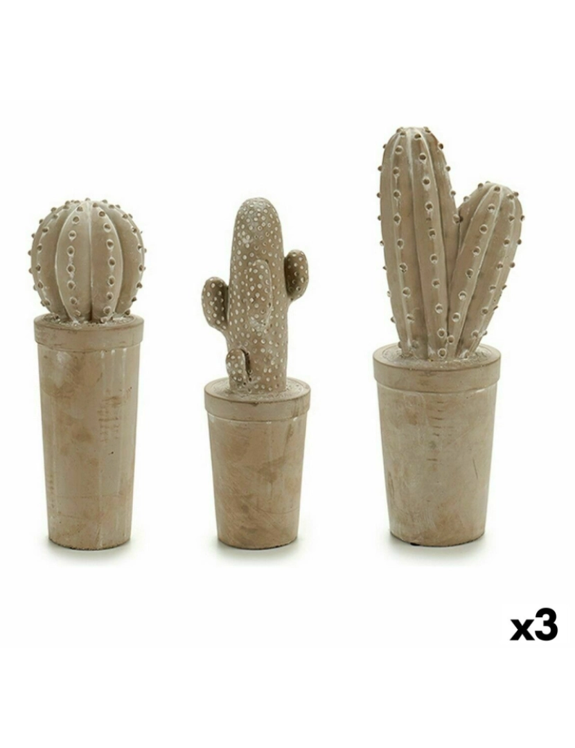 Ibergarden - Figura Decorativa para Jardim Catos Pedra 13 x 38 x 13 cm (3 Unidades)