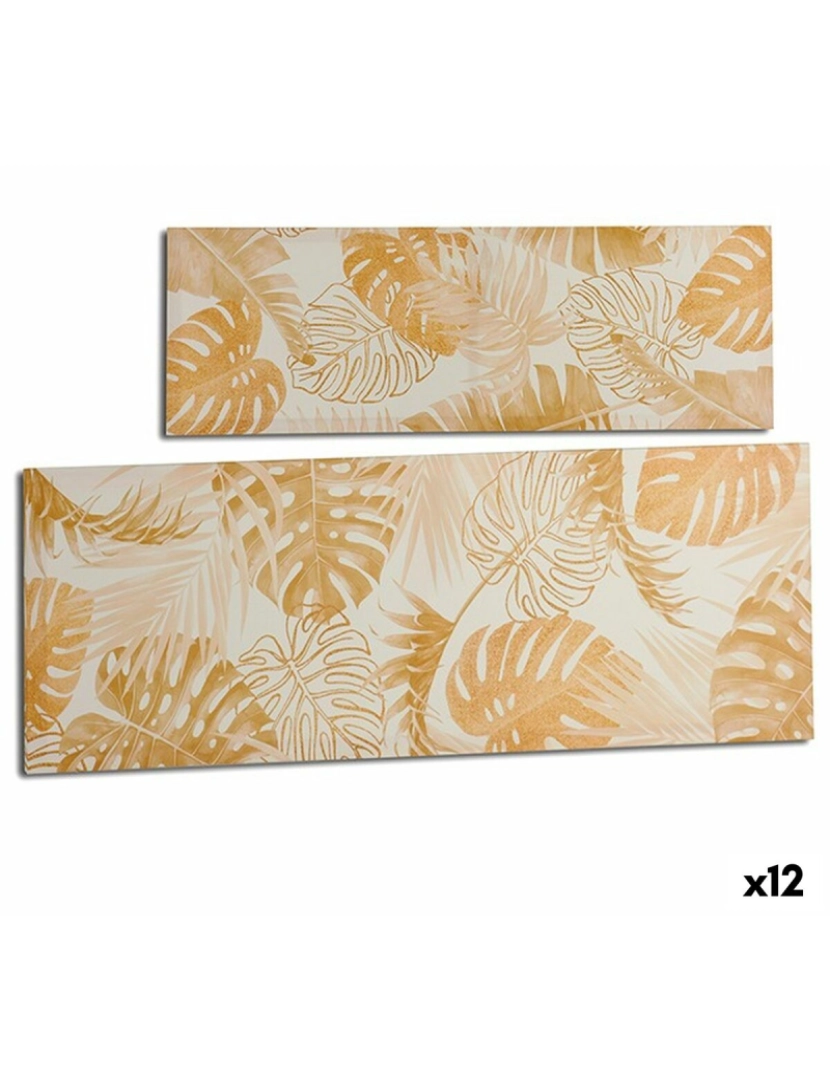 Gift Decor - Tela Folha de planta Dourado 90 x 30 x 1,5 cm (12 Unidades)