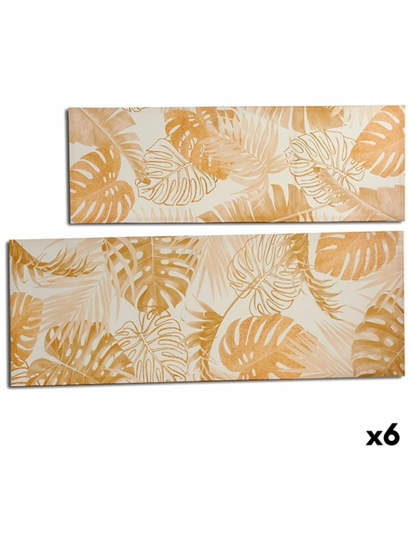 Gift Decor - Tela Folha de planta Dourado 135 x 45 x 1,5 cm (6 Unidades)