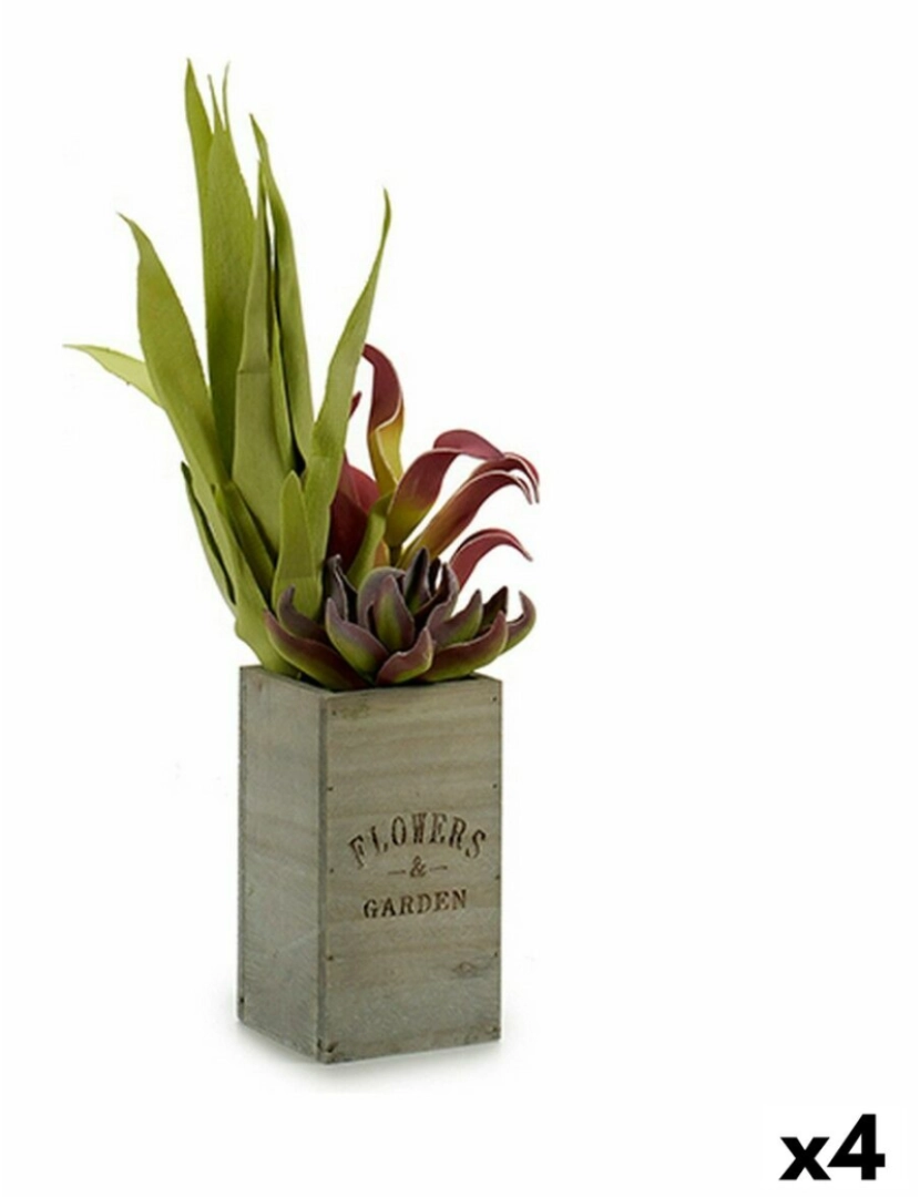 Ibergarden - Planta Decorativa Flowers Garden Castanho Verde 10 x 50 x 10 cm (4 Unidades)