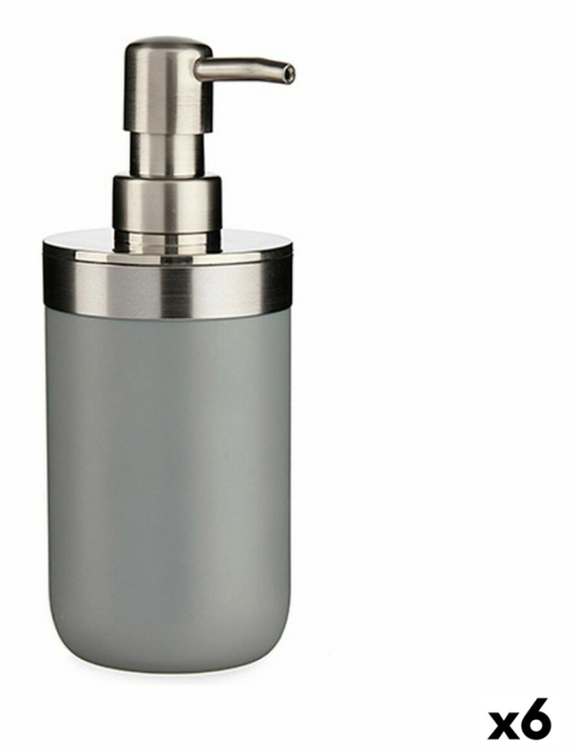 Berilo - Dispensador de Sabão Cinzento Plástico 350 ml (6 Unidades)