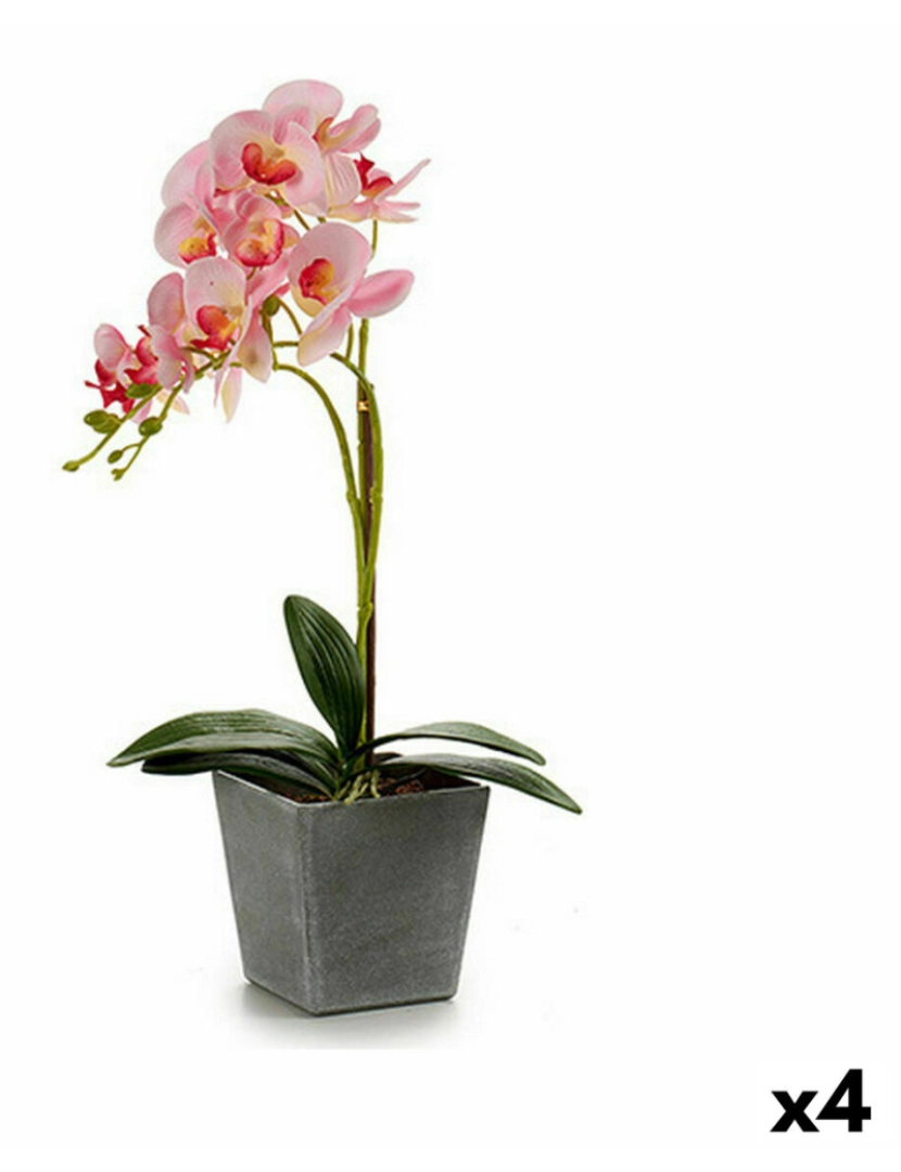 Ibergarden - Planta Decorativa Orquídea Plástico 20 x 47 x 33 cm (4 Unidades)