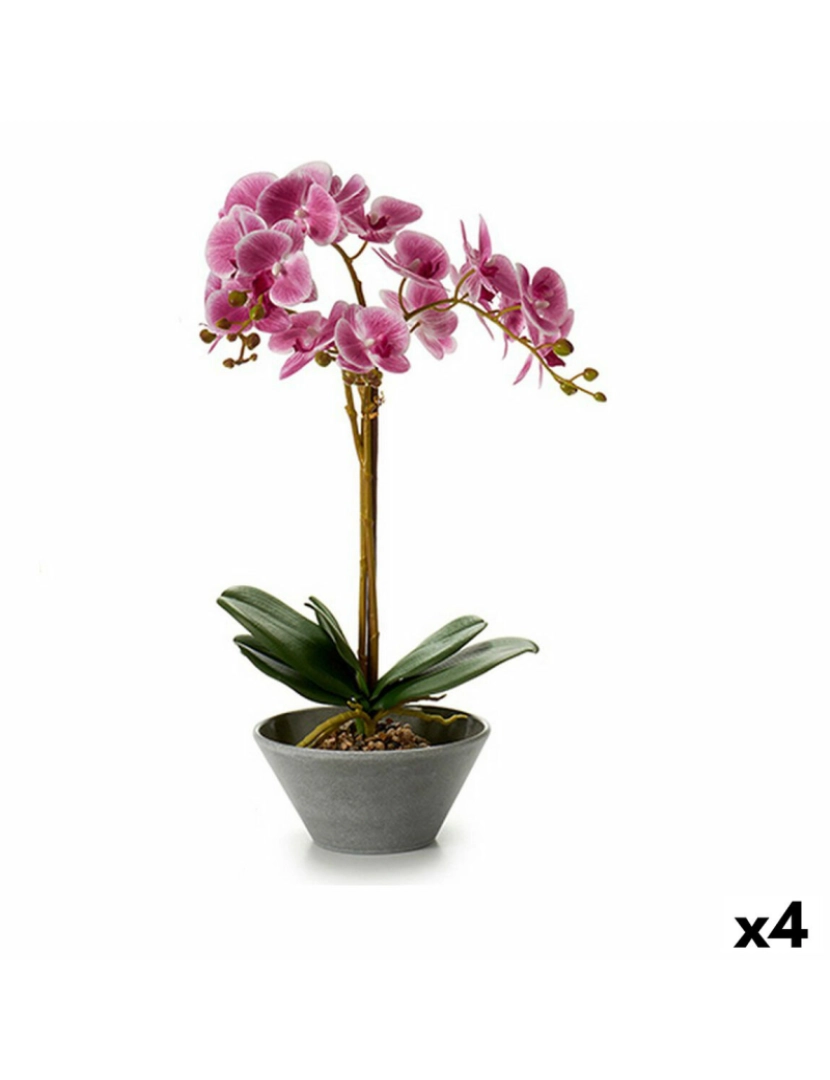 Ibergarden - Planta Decorativa Orquídea 16 x 48 x 28 cm Plástico (4 Unidades)