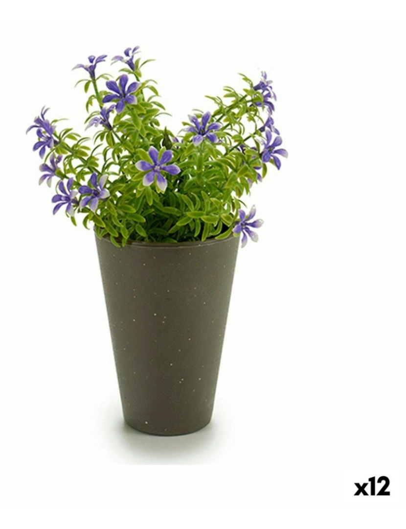 Ibergarden - Planta Decorativa Flor Plástico 12 x 19 x 12 cm (12 Unidades)