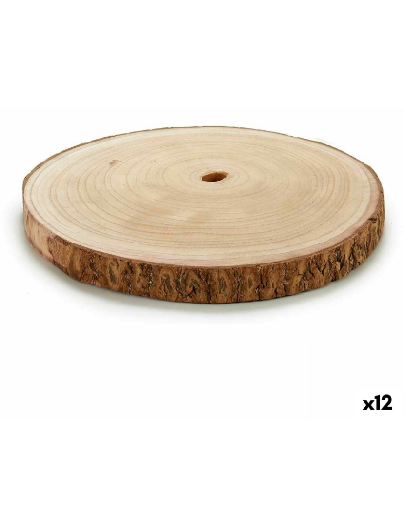 imagem de Tronco Decorativo Castanho Madeira de paulónia 30 x 2 x 30 cm (12 Unidades)1