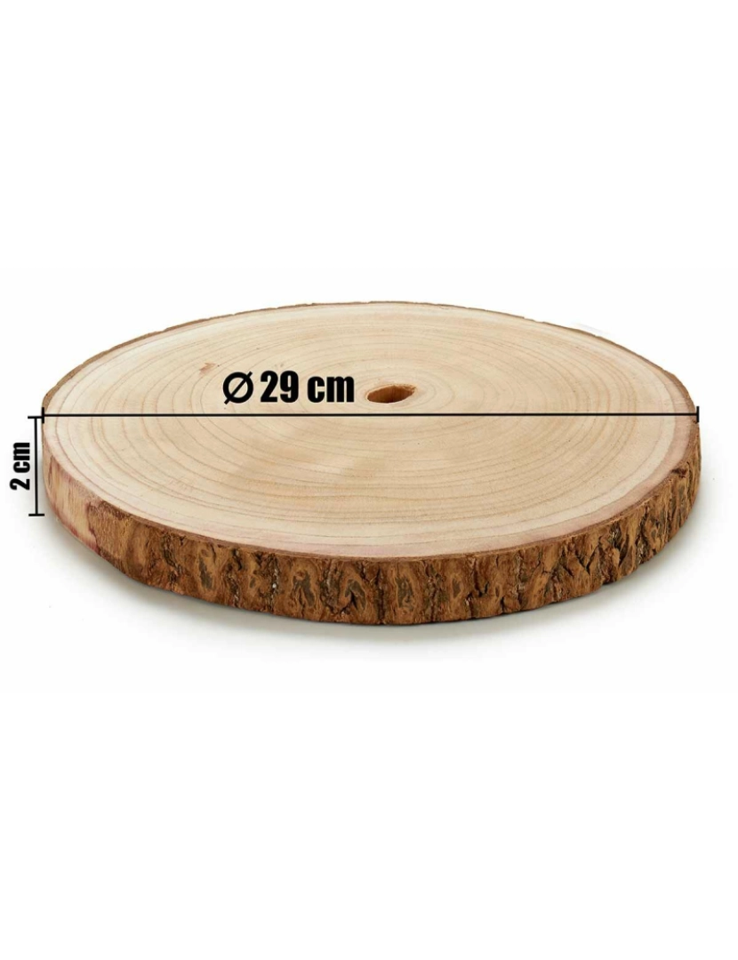 imagem de Tronco Decorativo Castanho Madeira de paulónia 30 x 2 x 30 cm (12 Unidades)2