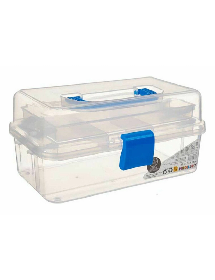 imagem de Caixa Multiusos Azul Transparente Plástico 27 x 13,5 x 16 cm (12 Unidades)3