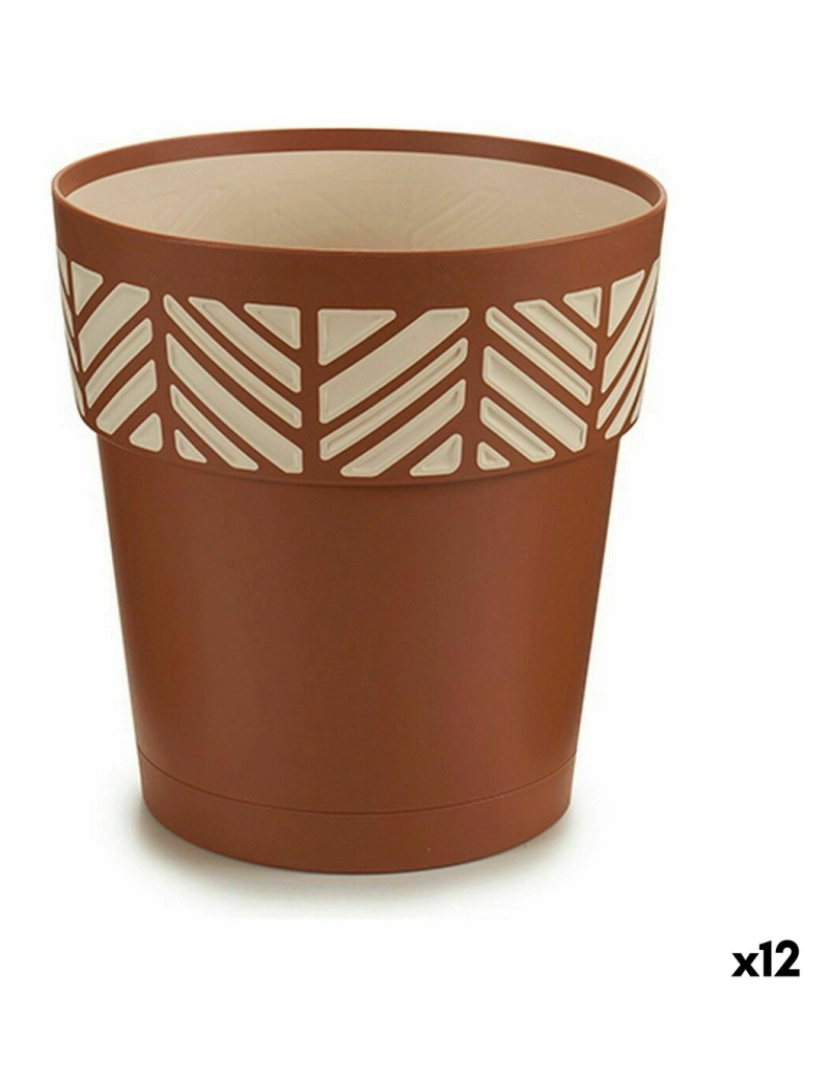 Stefanplast - Vaso Autoirrigável Stefanplast Orfeo Terracota Plástico 19 x 19 x 19 cm (12 Unidades)