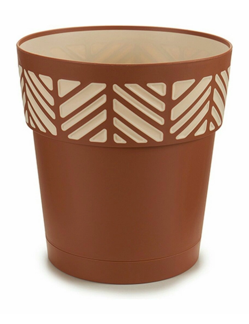 imagem de Vaso Autoirrigável Stefanplast Orfeo Terracota Plástico 25 x 25 x 25 cm (6 Unidades)2