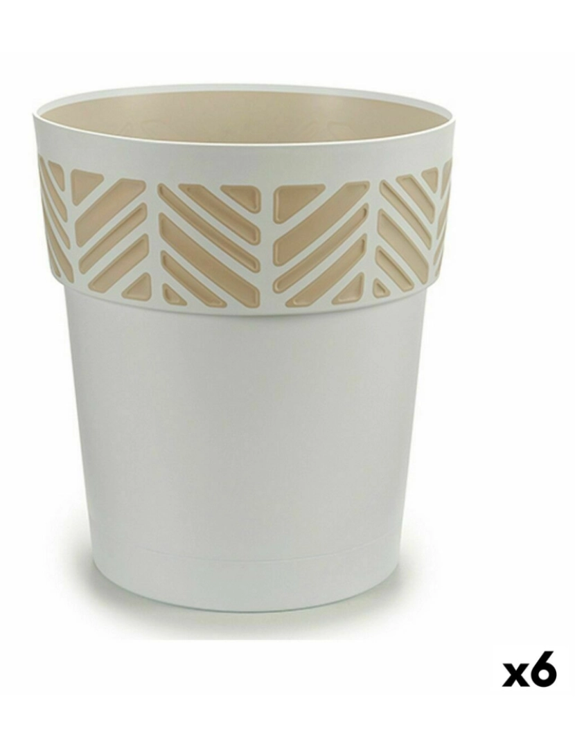 Stefanplast - Vaso Autoirrigável Stefanplast Orfeo Branco Plástico 29 x 29 x 29 cm (6 Unidades)